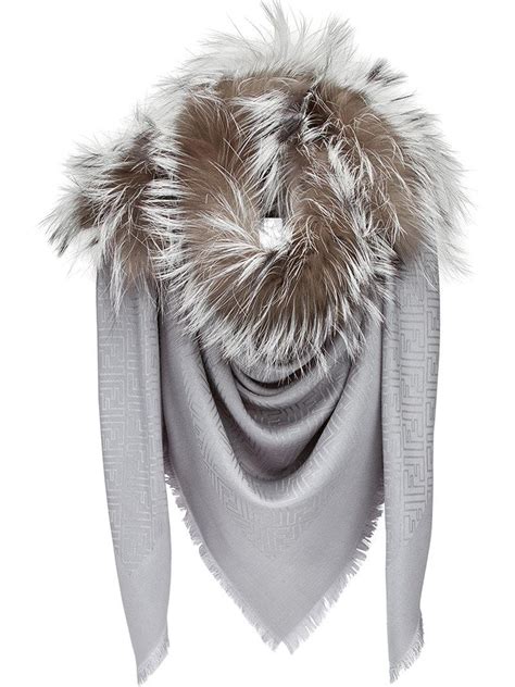 foulard fendi 2016|fendi scarf with fur trim.